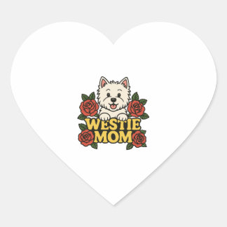Pegatina En Forma De Corazón Westie Mom