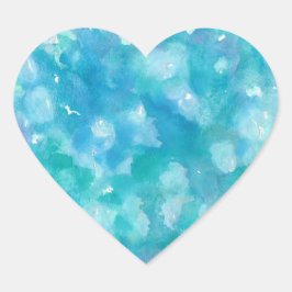 Pegatina En Forma De Corazón Whimsy Play Watercolor en Pegatinas