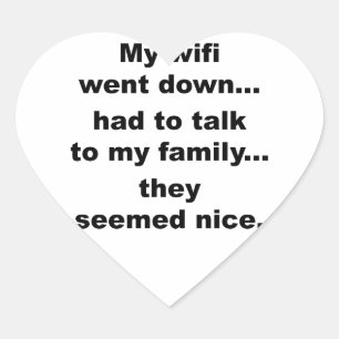 PEGATINA EN FORMA DE CORAZÓN ¡WIFI ABAJO!