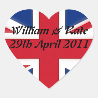 Pegatina En Forma De Corazón William & Kate - 29 de abril de 2011