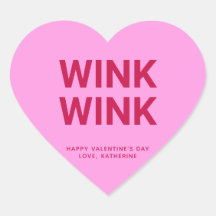 Wink guiño rosa gracioso El día de San Valentín pe
