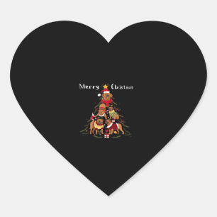 Pegatina En Forma De Corazón Xm: el árbol de Navidad de Mastiff de Burdeos
