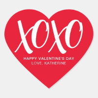 XOXO blanco rojo blanco moderno lindo personalizad