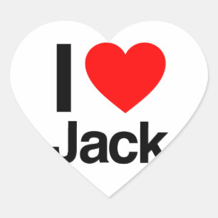 Pegatina En Forma De Corazón yo amo jack