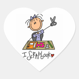 Pegatina En Forma De Corazón Yo Scrapbook