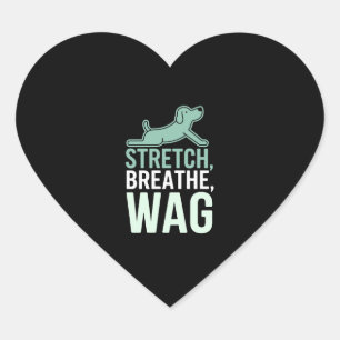 Pegatina En Forma De Corazón Yoga de perro Doga Bienestar de mascotas Estiramie