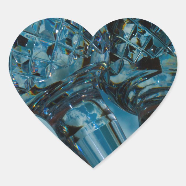 Pegatina En Forma De Corazón Yonder to Crystal Blue Skies (Anverso)