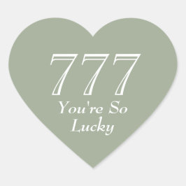 Pegatina En Forma De Corazón You're So Lucky 777 Heart Stickers