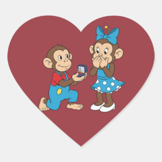 Pegatina En Forma De Corazón Zina and Mimo and the marriage proposal