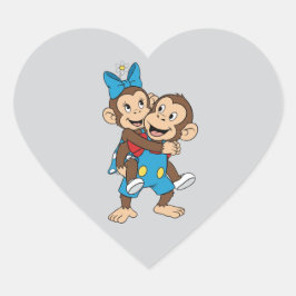 Pegatina En Forma De Corazón zina on mimo's back