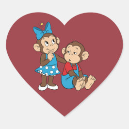 Pegatina En Forma De Corazón Zina y Mimo: Amor e indiferencia