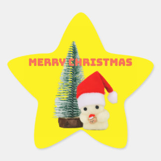 PEGATINA EN FORMA DE ESTRELLA もみの木とおばけのクリスマス
