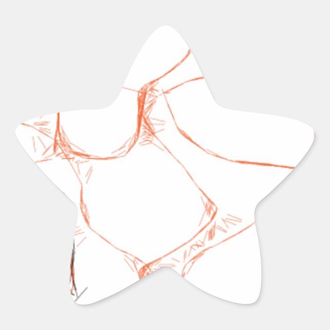 Pegatina En Forma De Estrella 00010 arte abstracto (Anverso)