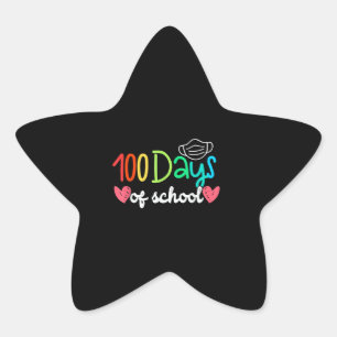 Pegatina En Forma De Estrella 100 días de regalos de color de belleza escolar