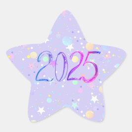 Pegatina En Forma De Estrella 2025 número nuevo año de dibujo