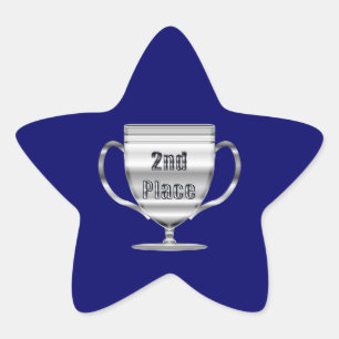 Pegatina En Forma De Estrella 2do Coloque el trofeo