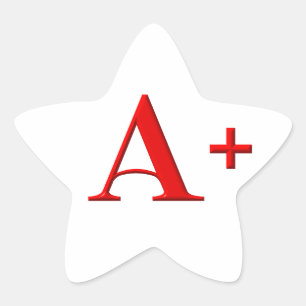 PEGATINA EN FORMA DE ESTRELLA A+