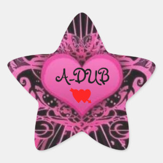 PEGATINA EN FORMA DE ESTRELLA A-DUB LUV