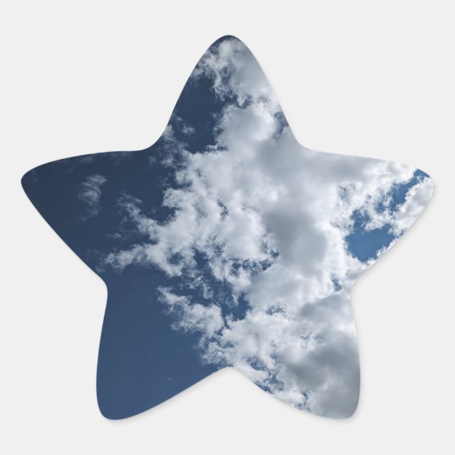 Pegatina En Forma De Estrella A side of clouds (Anverso)