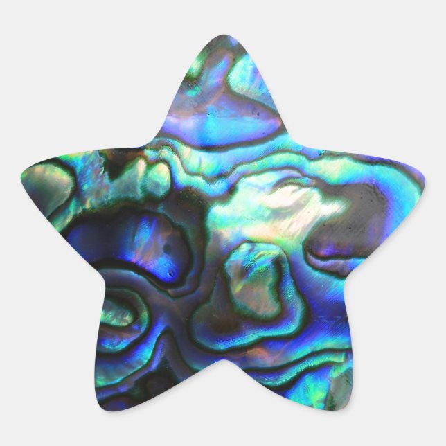 Pegatina En Forma De Estrella Abalone paua shell (Anverso)