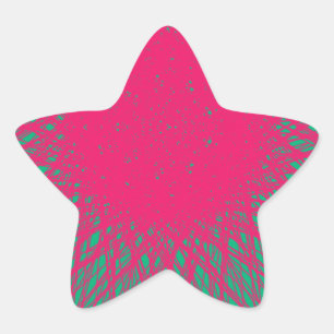 Pegatina En Forma De Estrella abstracto rosa