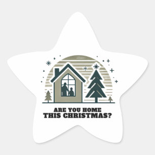 Pegatina En Forma De Estrella Acogedores Navidades en casa decoración artística