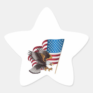 Pegatina En Forma De Estrella águila americana