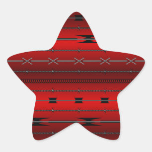 Pegatina En Forma De Estrella Alambres de acero rojo