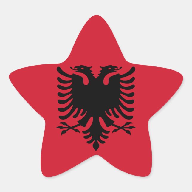 Pegatina En Forma De Estrella albania (Anverso)