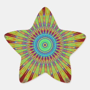 Pegatina En Forma De Estrella Alfombra iraní de origen étnico africano, patrón t