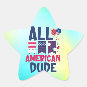 Pegatina En Forma De Estrella All American Dude-96993