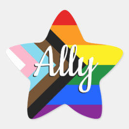Pegatina En Forma De Estrella Ally | Indicador de Orgullo de Progreso