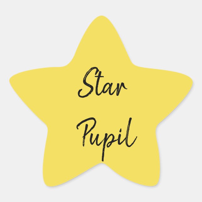Pegatina En Forma De Estrella Alumno Estrella (Anverso)