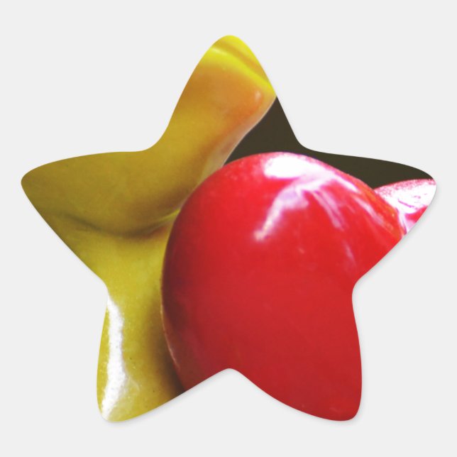 Pegatina En Forma De Estrella Ama...Soy Lonley (Anverso)