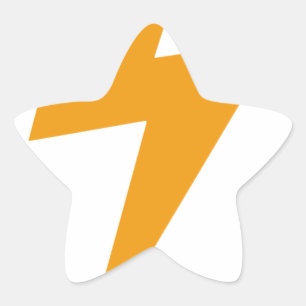 Pegatina En Forma De Estrella Amarillo de Energía de Trueno Imprimir