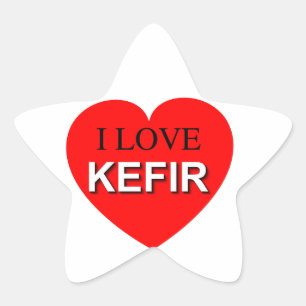 Pegatina En Forma De Estrella Amo a Kefir