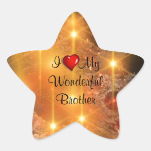 Pegatina En Forma De Estrella Amo A Mi Hermano Maravilloso