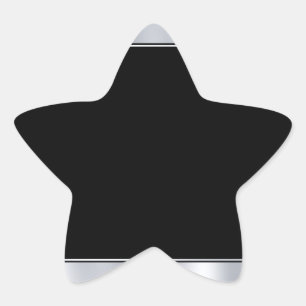 Pegatina En Forma De Estrella Añadir tu plantilla de texto en blanco falso plate