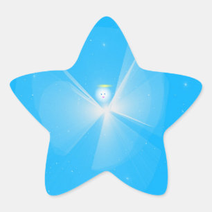 Pegatina En Forma De Estrella Ángel de la nieve