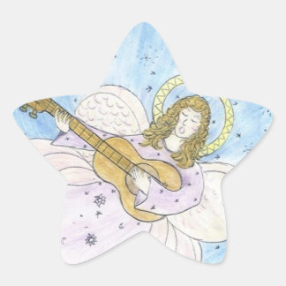 Pegatina En Forma De Estrella Ángel musical