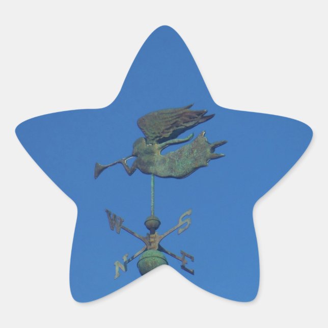 Pegatina En Forma De Estrella Angel Weather Vane (Anverso)