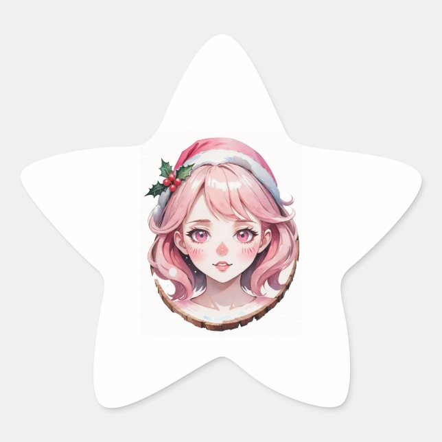 Pegatina En Forma De Estrella Anime (Anverso)