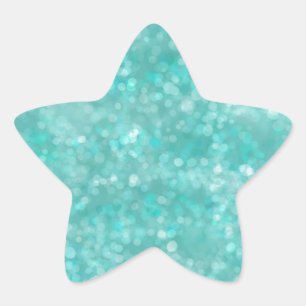 Pegatina En Forma De Estrella Aqua Bokeh