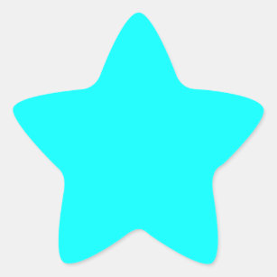 Pegatina En Forma De Estrella Aqua (color sólido)