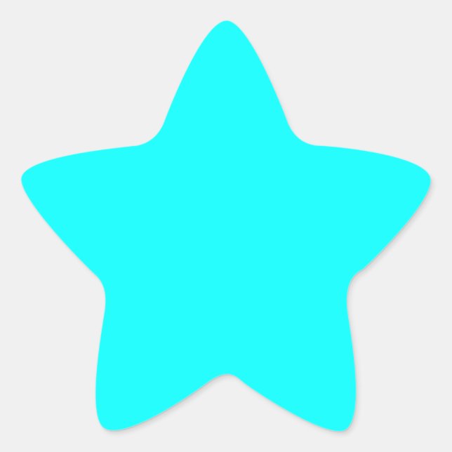 Pegatina En Forma De Estrella Aqua (color sólido) (Anverso)