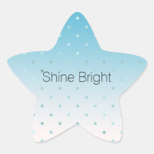 Pegatina En Forma De Estrella Aqua Glam Dots Ombre