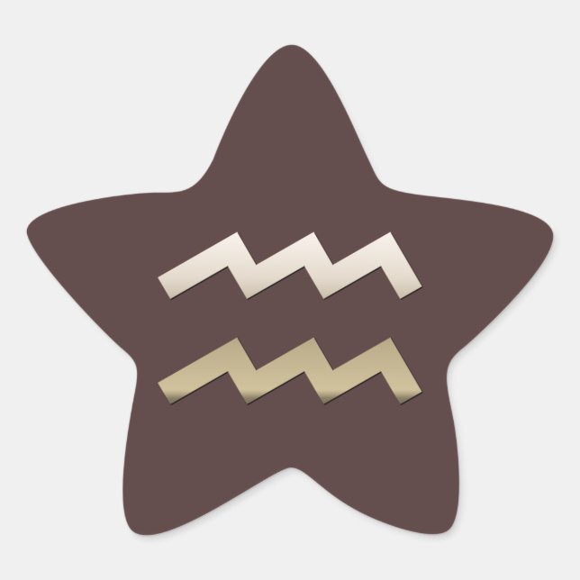 Pegatina En Forma De Estrella Aquarius (Anverso)