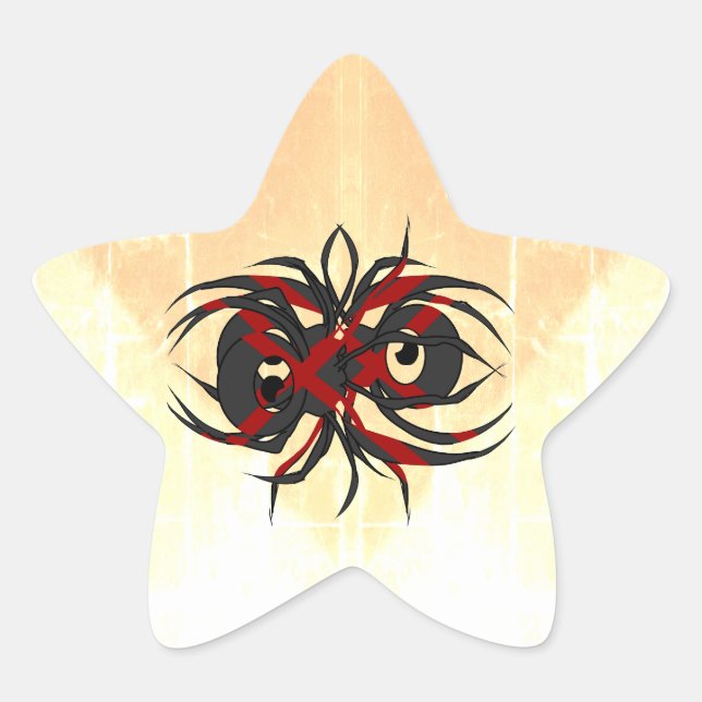 Pegatina En Forma De Estrella Arácnido de la desesperación (Anverso)
