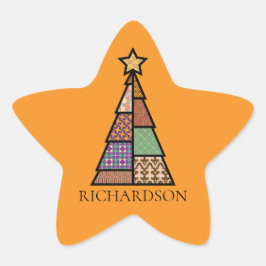 Pegatina En Forma De Estrella Árbol moderno de Navidad de mediados del siglo XX