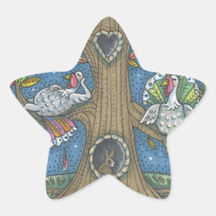 Pegatina En Forma De Estrella ÁRBOL TURCO, GRACIAS A LA estrella de los PEGATINA